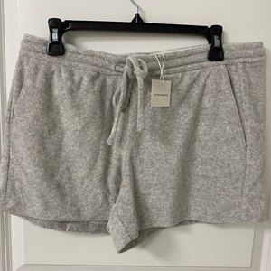 Club Monaco Terry Towel Shorts. Grey. XL